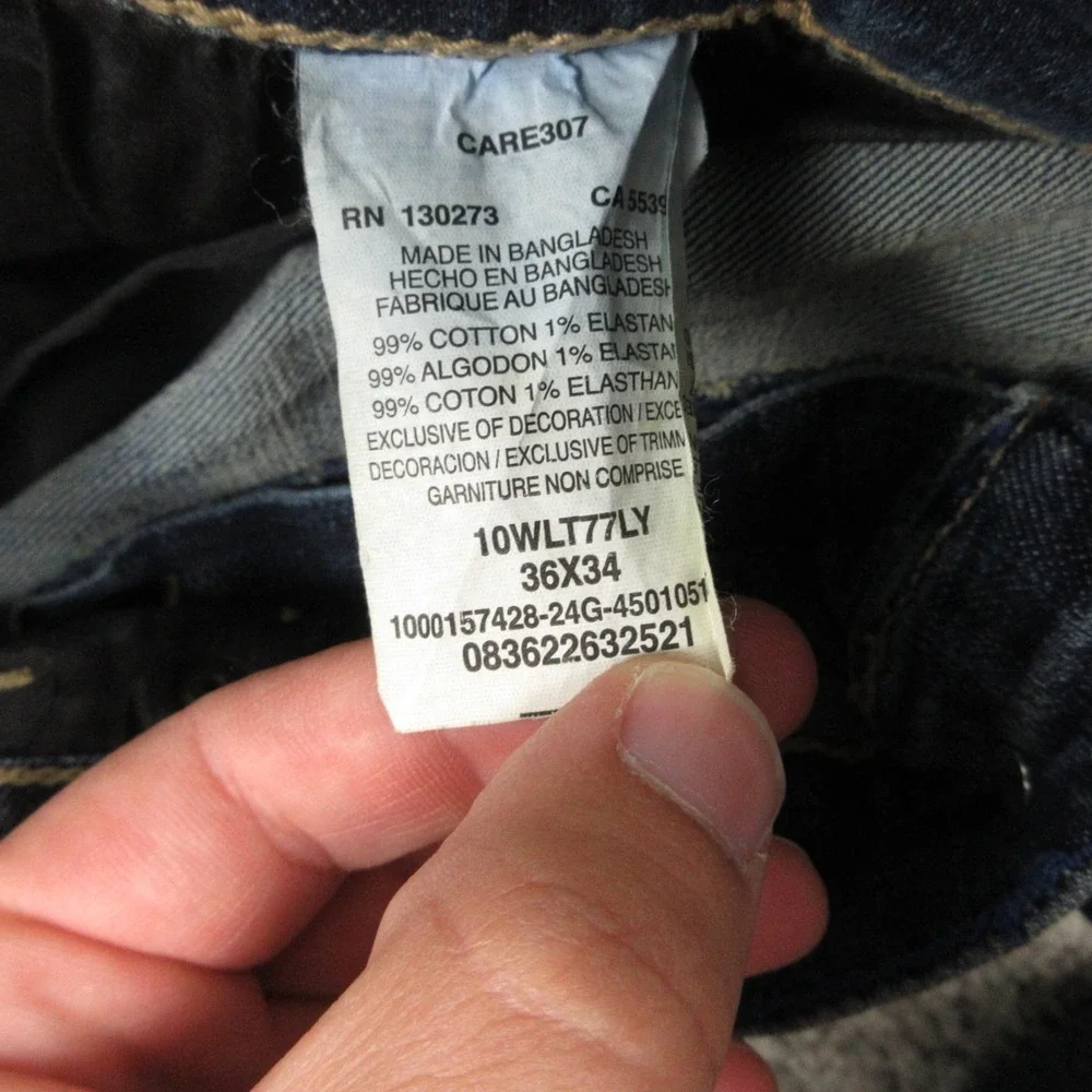 Wrangler Retro Jeans Mens 36x34 Blue Slim Boot Faded Whisker Cowboy Denim Pants
